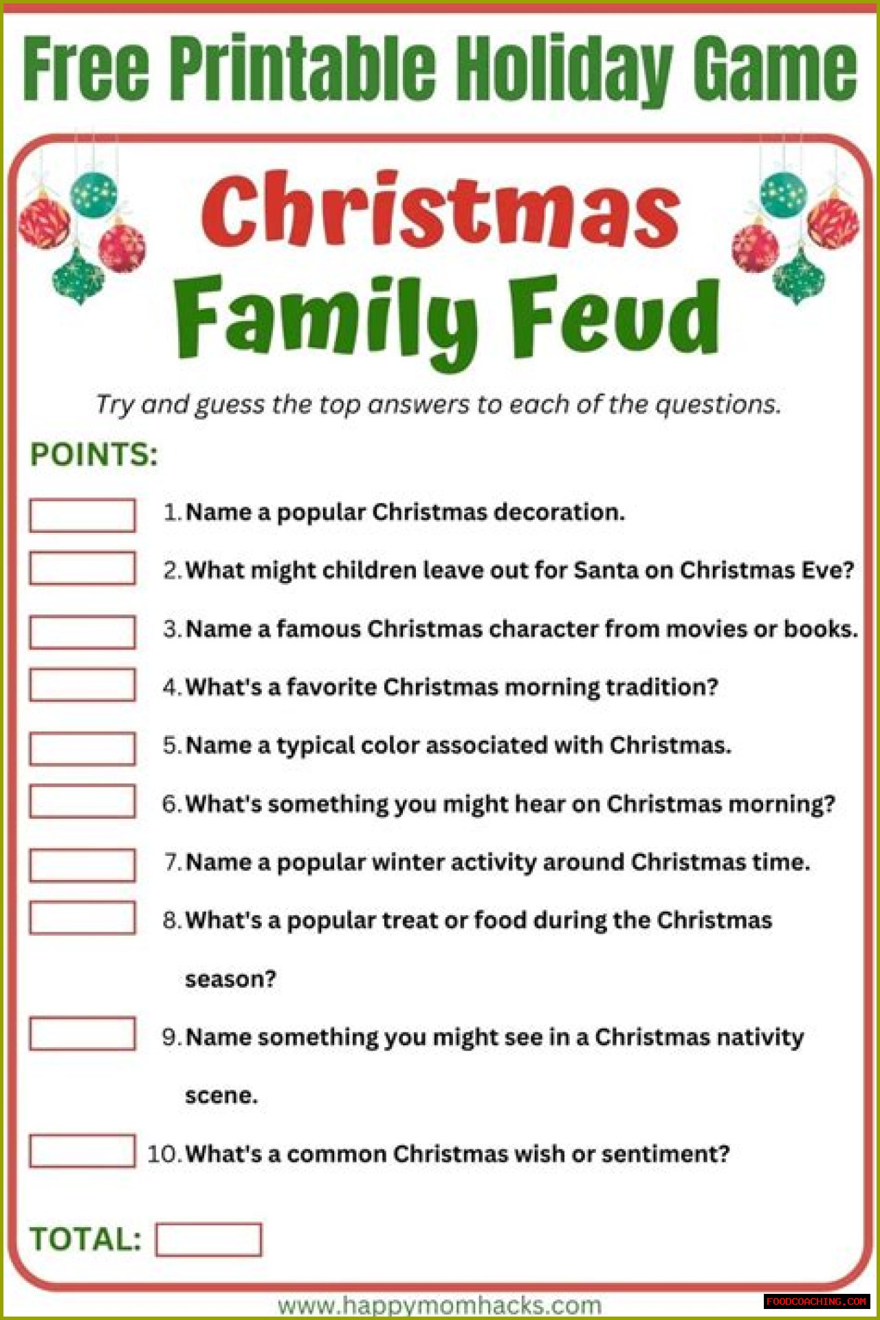 Christmas Family Feud Questions And Answers: A Fun Holiday Game Guide