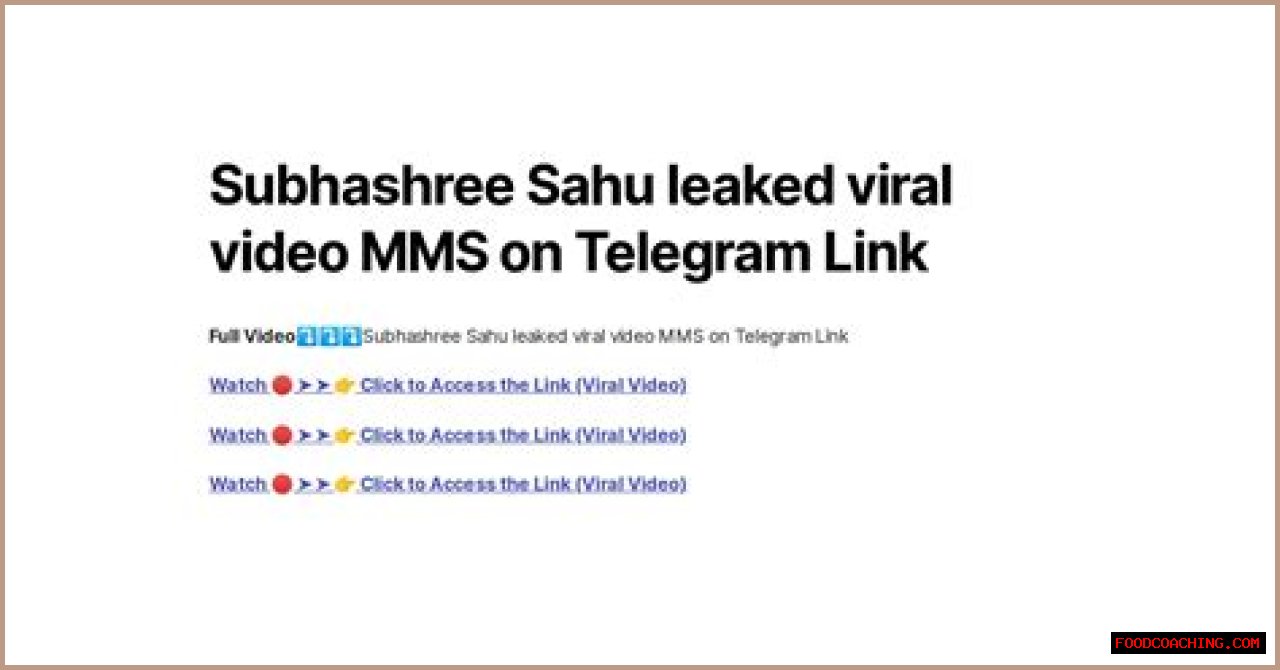 Subhashree Viral Telegram Link: Exploring The Phenomenon